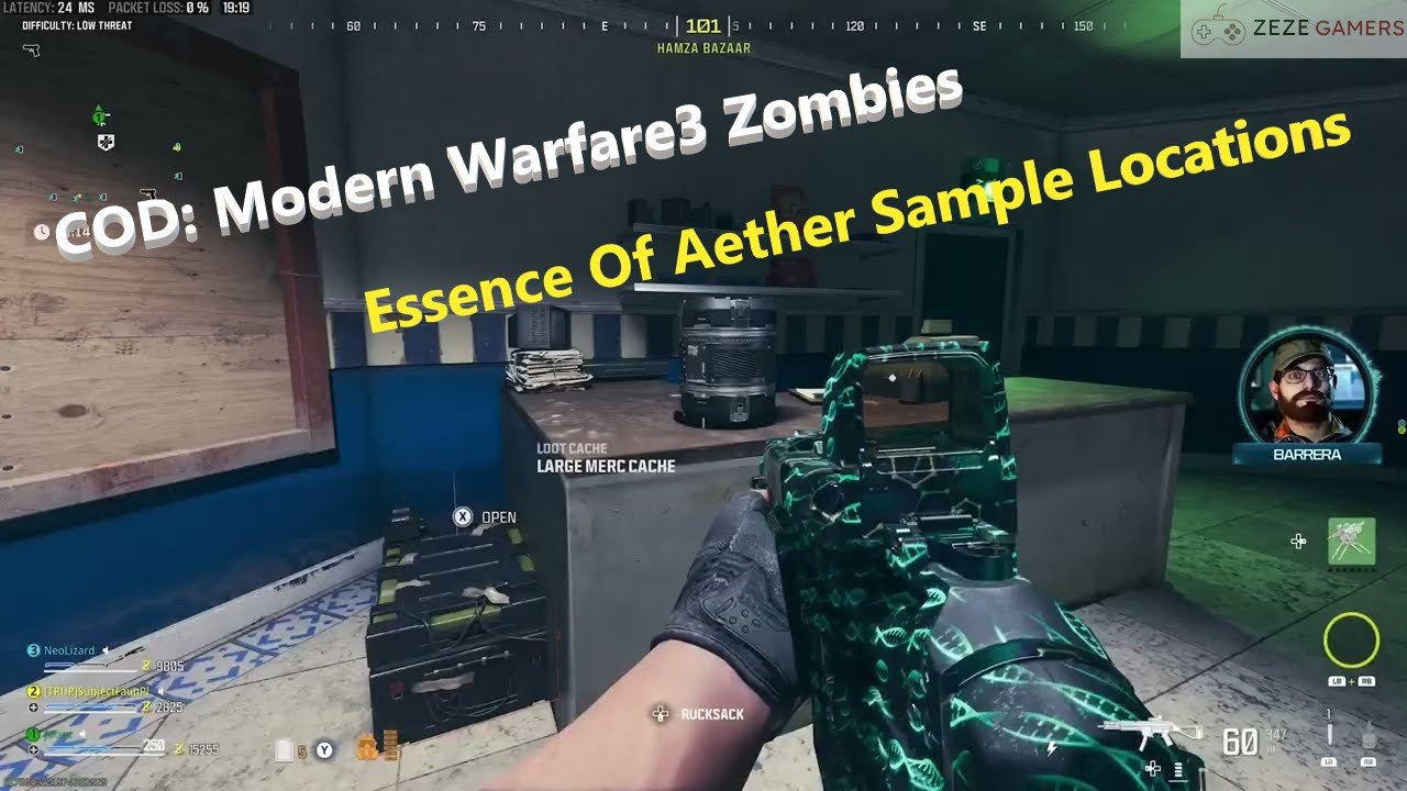 Essence Of Aether Samples In MW3 Zombies