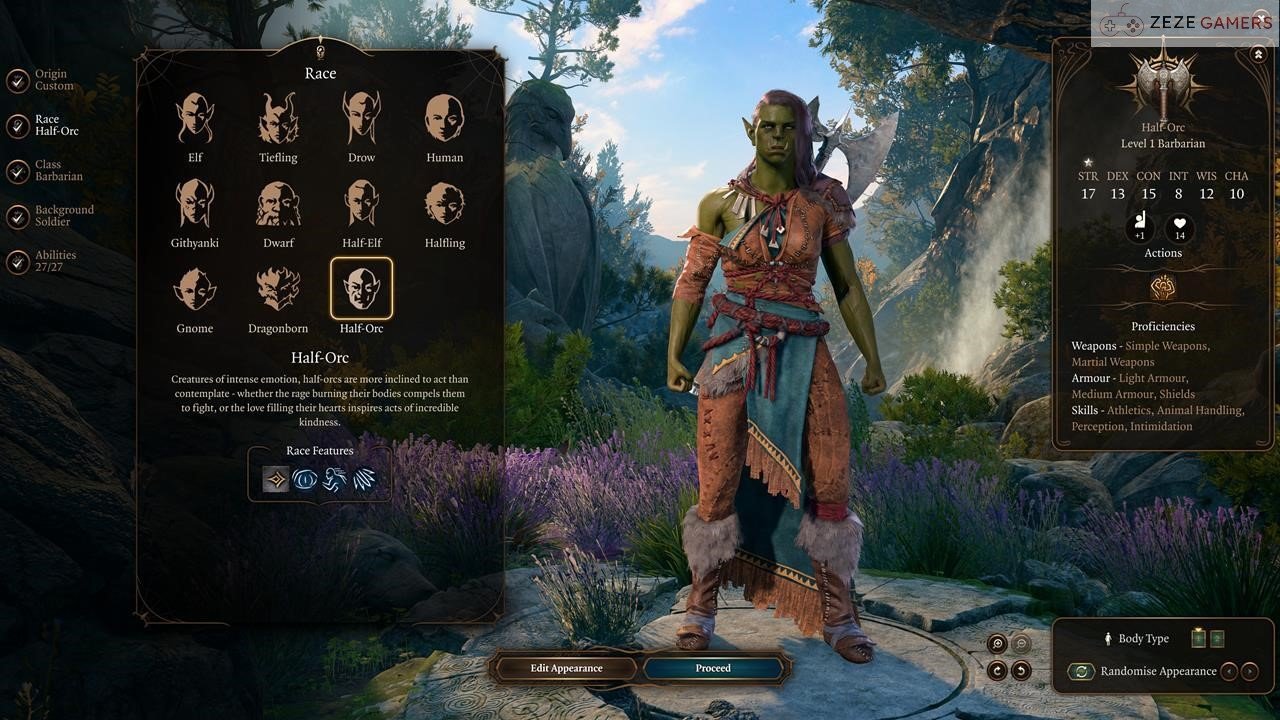 Half-Orc Baldur's Gate 3: Top 7 Best Races For Fighter Class